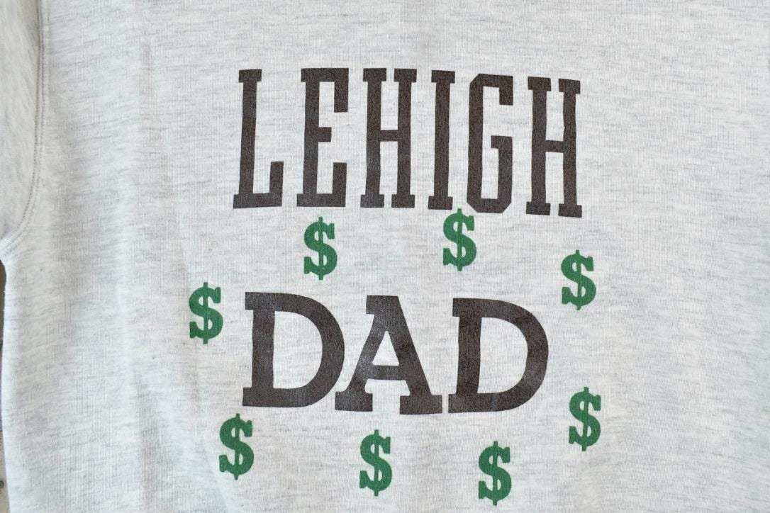 Vintage 1990s Velva Sheen Lehigh Money Dad Souvenir Crewneck Sweatshirt