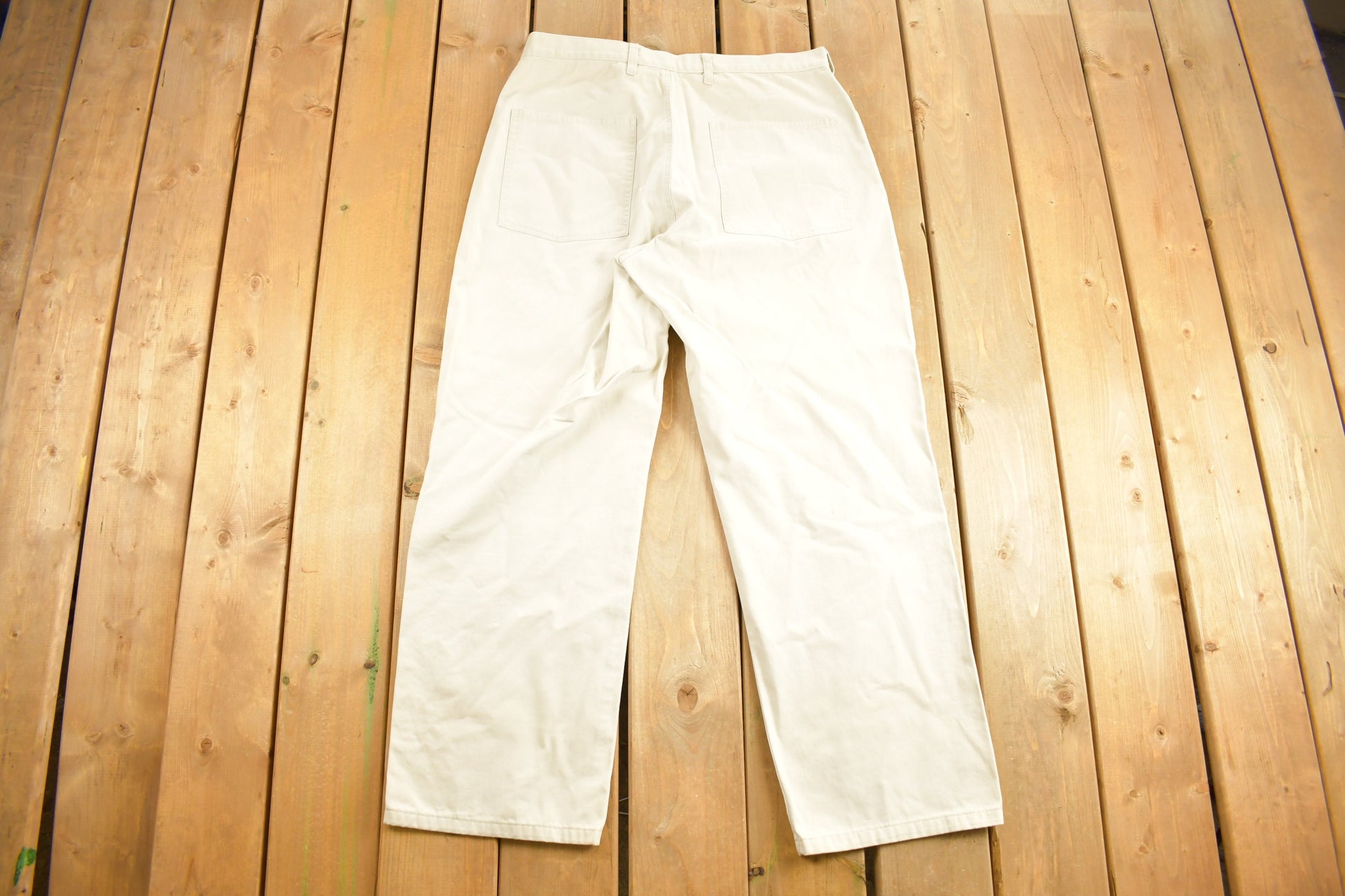 Vintage 1990s Polo by Ralph Lauren Beige Trousers Size 38 x 31
