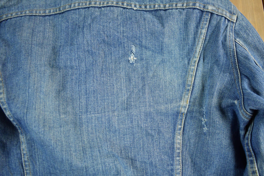 Vintage 1970s Lee Sanforized Jean Jacket Union Made In USA Men's 46 reg.