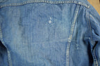 Vintage 1970s Lee Sanforized Jean Jacket Union Made In USA Men's 46 reg.
