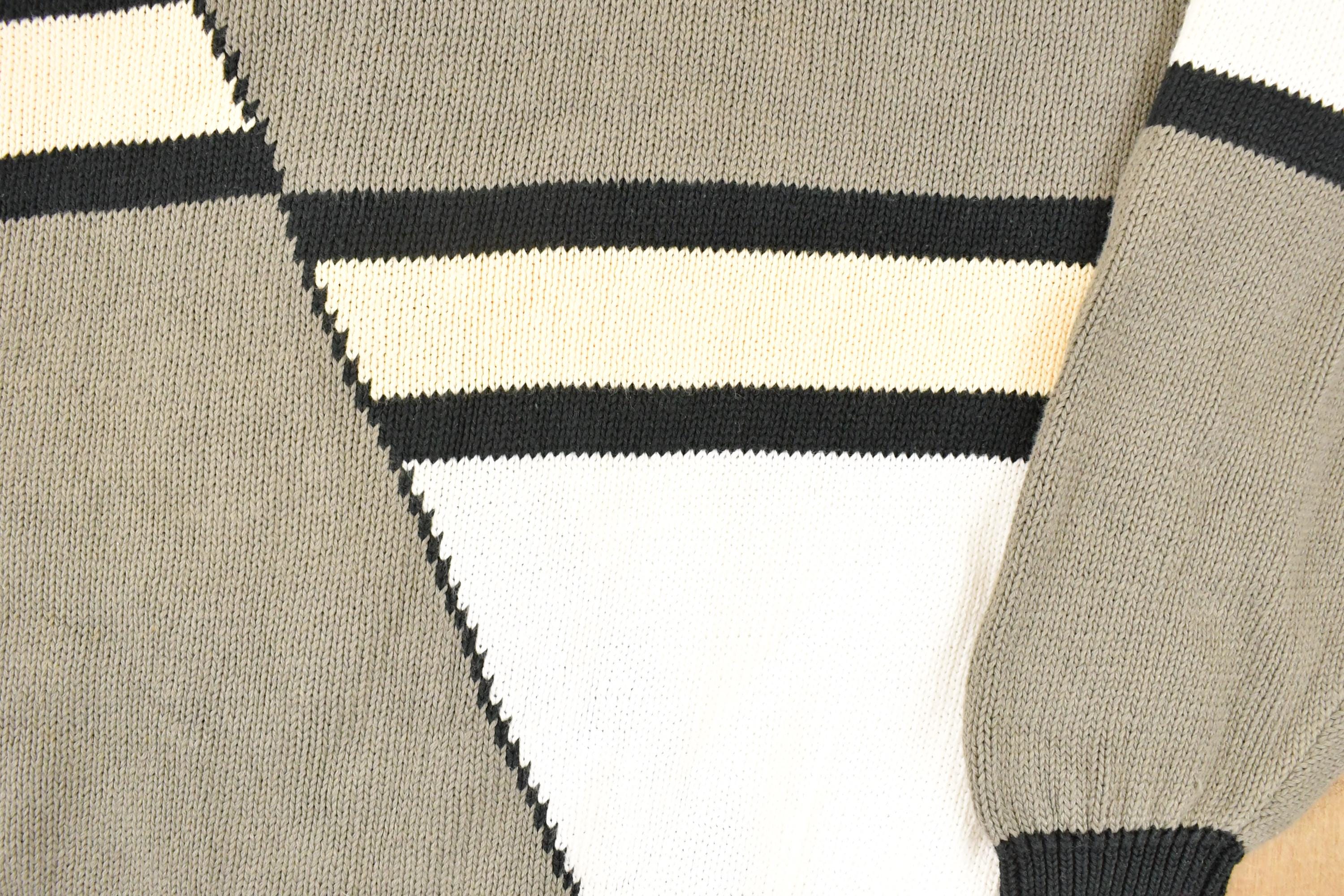 Vintage 1990s Izod Club Abstract Knit Crewneck Sweater Mens L