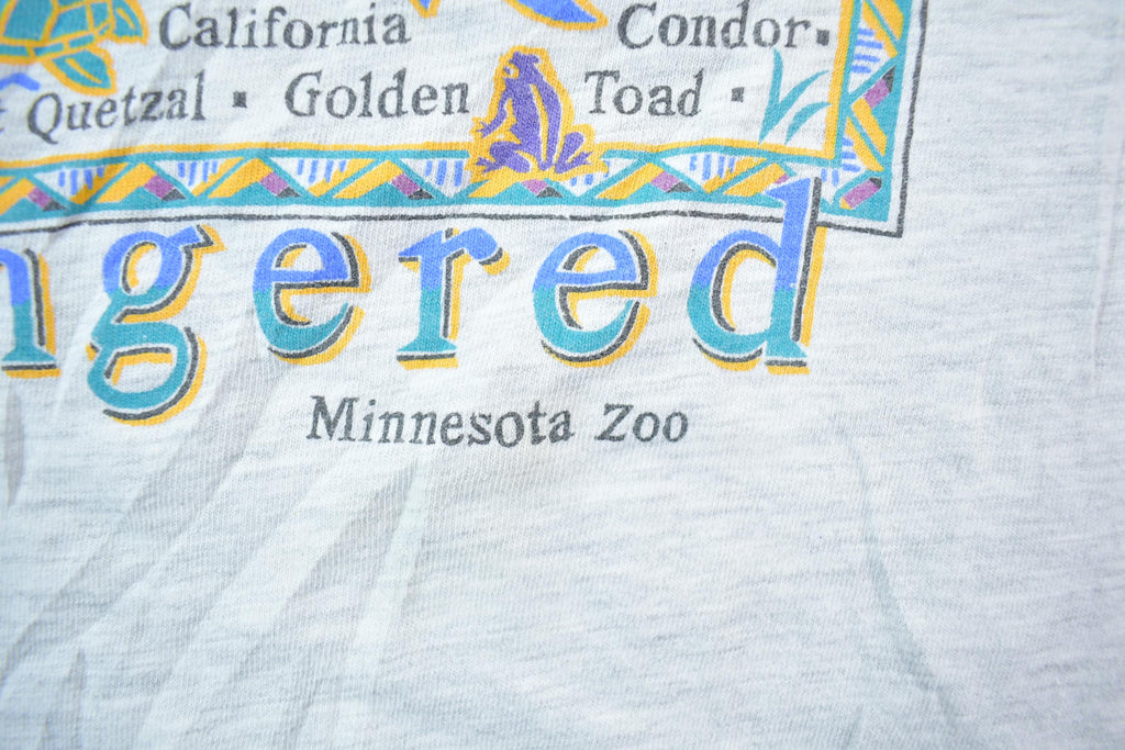 Vintage 1990s Minnesota Zoo Endangered Species Hanes Beefy T Souvenir T-Shirt