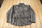 Vintage 1980sDark Brown Genuine Leather Women's Coat Size XL