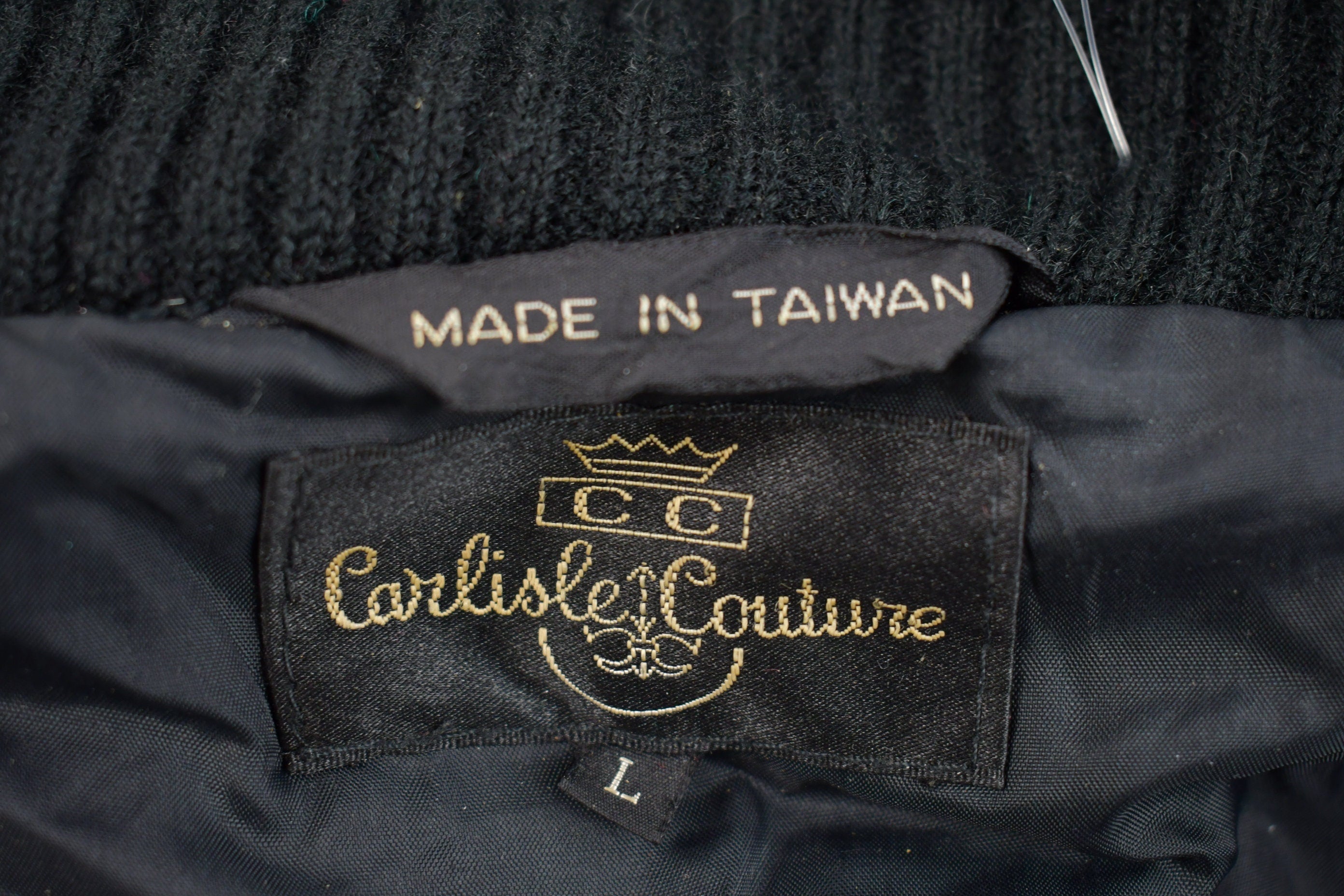 Vintage 1980s Carlisle Couture Knit Shawl Cardigan Jacket