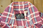 Vintage 1970s Fruit Of The Loom Flannel Button Up Shirt Men's Medium