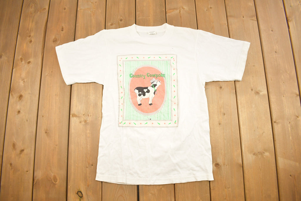Vintage 90's Cute Country Cowpoke Animal T-Shirt