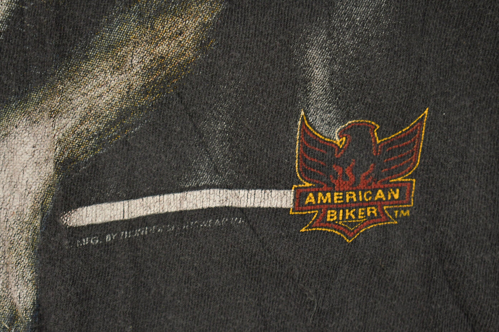 Vintage 1990s Leader Of The Pack American Biker Graphic T Shirt