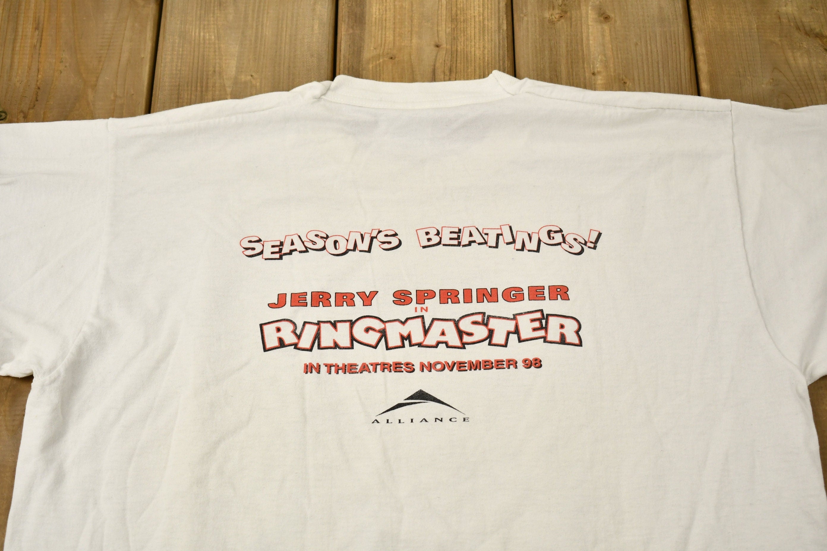 Vintage 1998 Jerry Springer In Ringer Master Movie Promo T-shirt