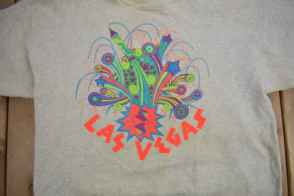 Vintage 1990s Las Vegas Nevada Graphic Crewneck Sweatshirt