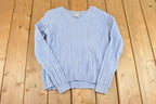Vintage 1990s Izod Knit Crewneck Sweater Womens S  90's Abstract Pattern 3D Knitted Sweatshirt