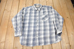 Vintage 1990s Saugatuck Plaid Button Up Flannel Shirt