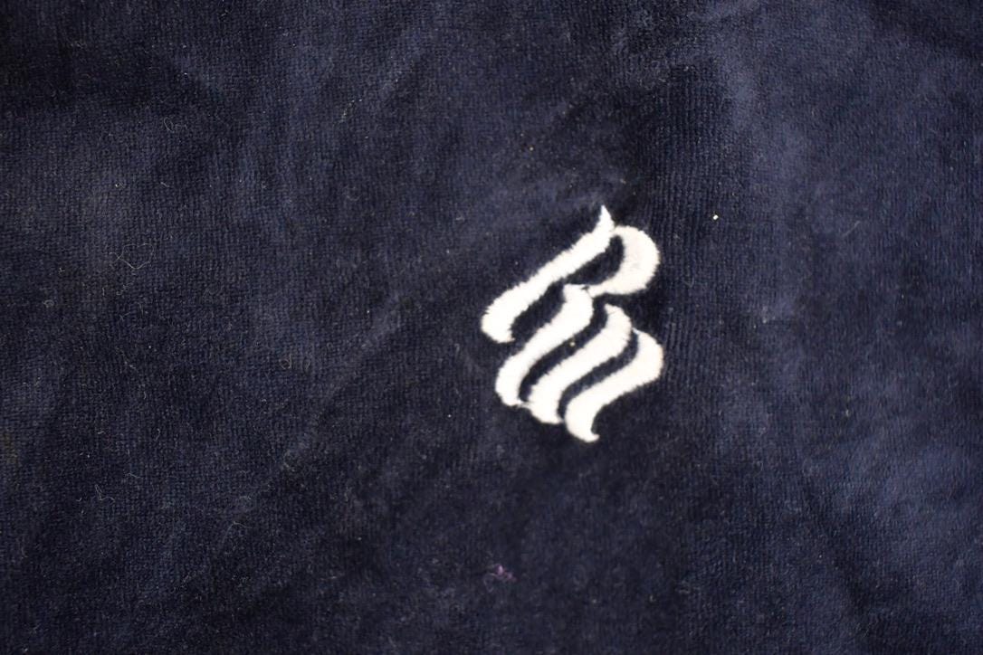 Vintage 1990s Rocawear Embroidered Velour Graphic Full Zip Sweatshirt Mens XXL