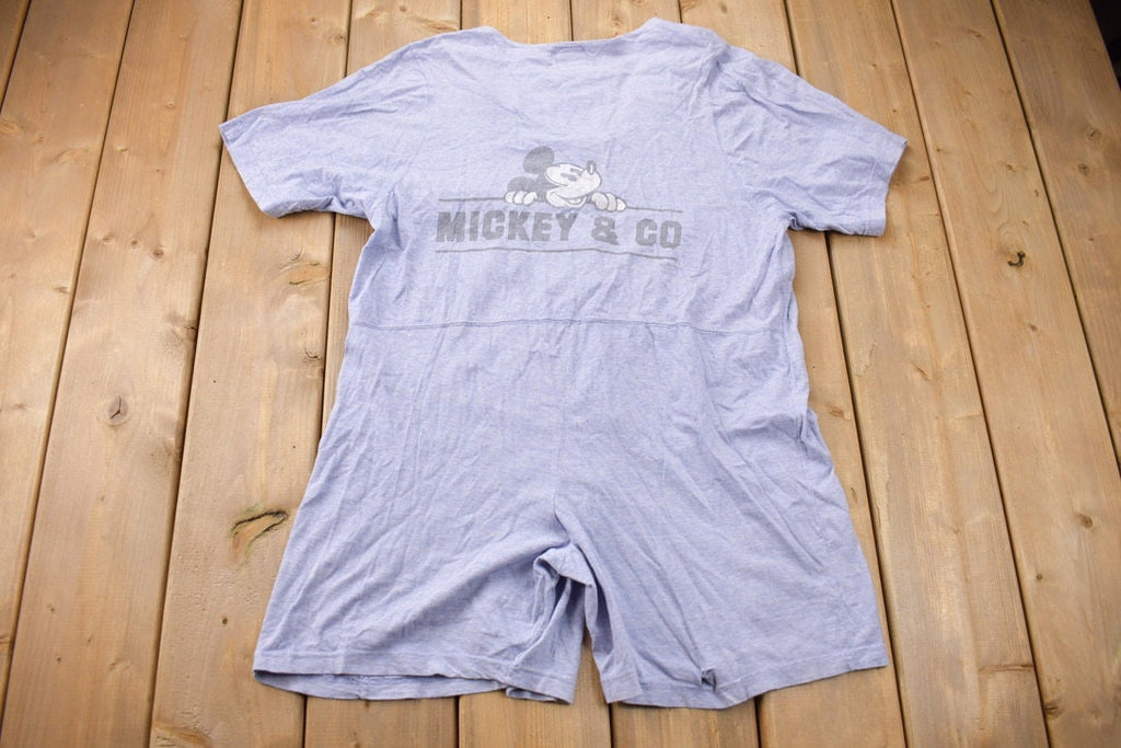 Vintage 1990s Mickey & Co Mickey Mouse Graphic Cartoon T-Shirt Pyjama Onesie