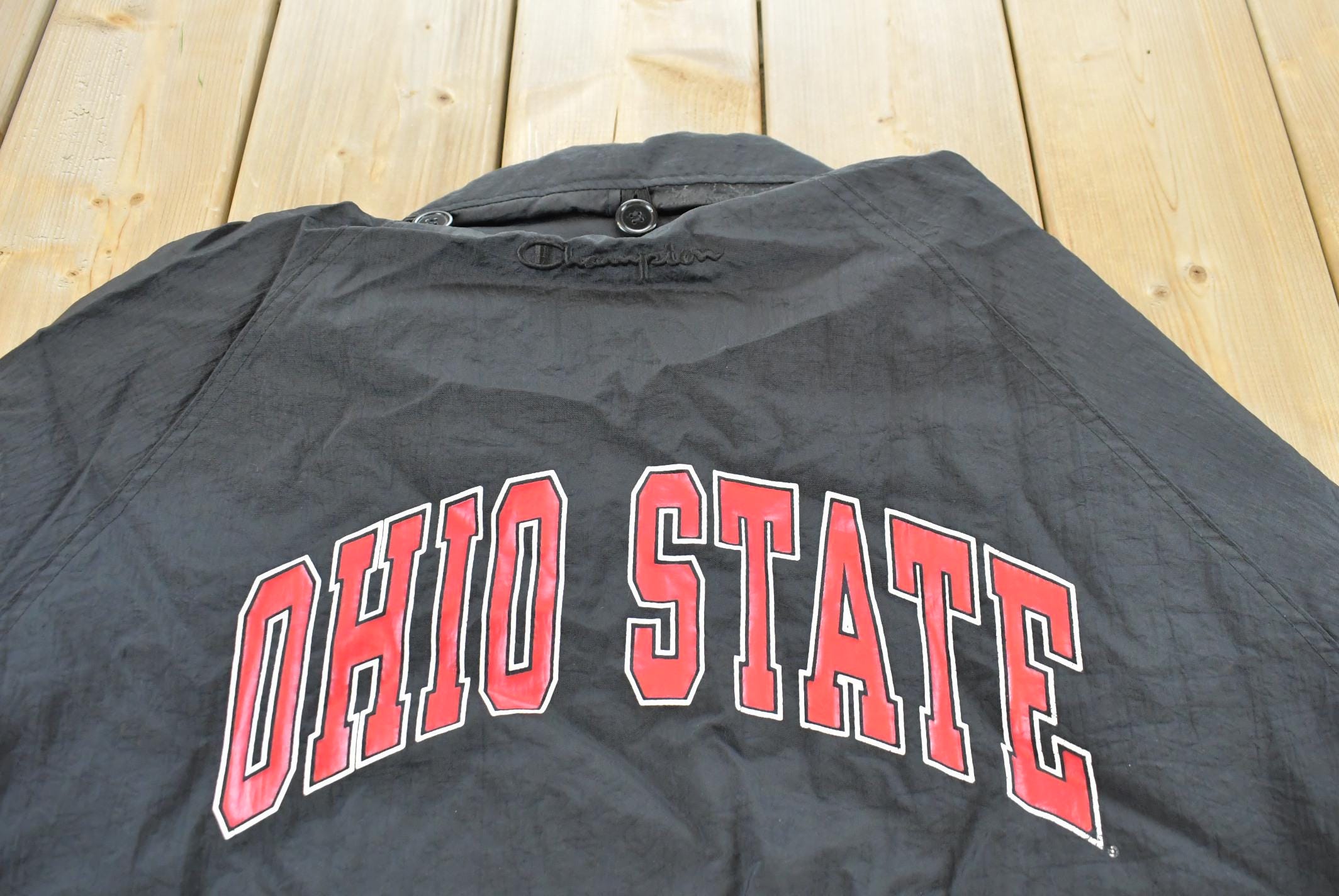Vintage 1990s Ohio State University Buckeyes Champion Collegiate Jacket Men's 2XL / Embroidered / Varsity Jacket / Americana / NCAA