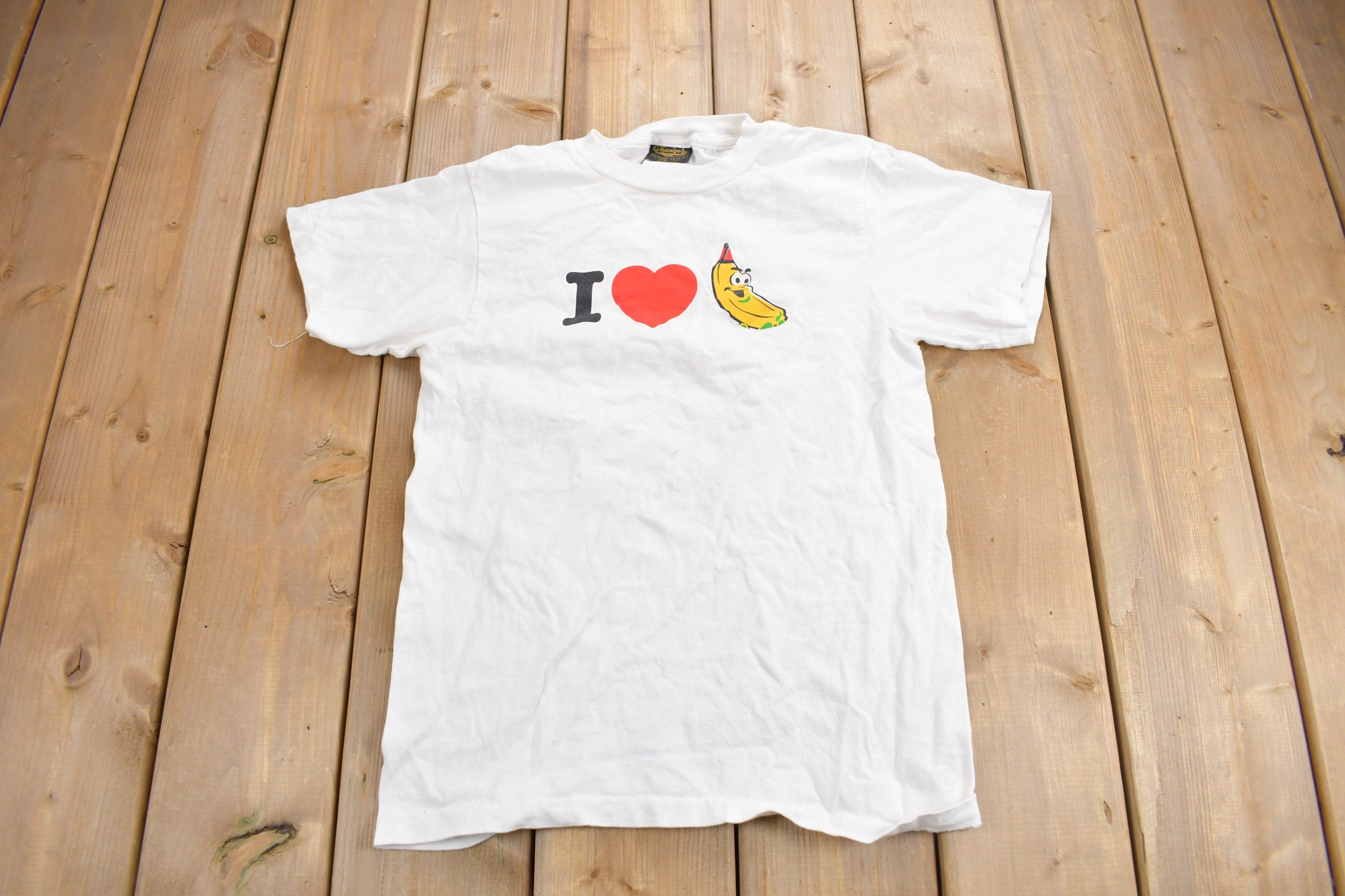 Vintage 1990s I Heart Bananas "Don't Sweat The Petty Things Pet The Sweaty Things" Graphic T Shirt