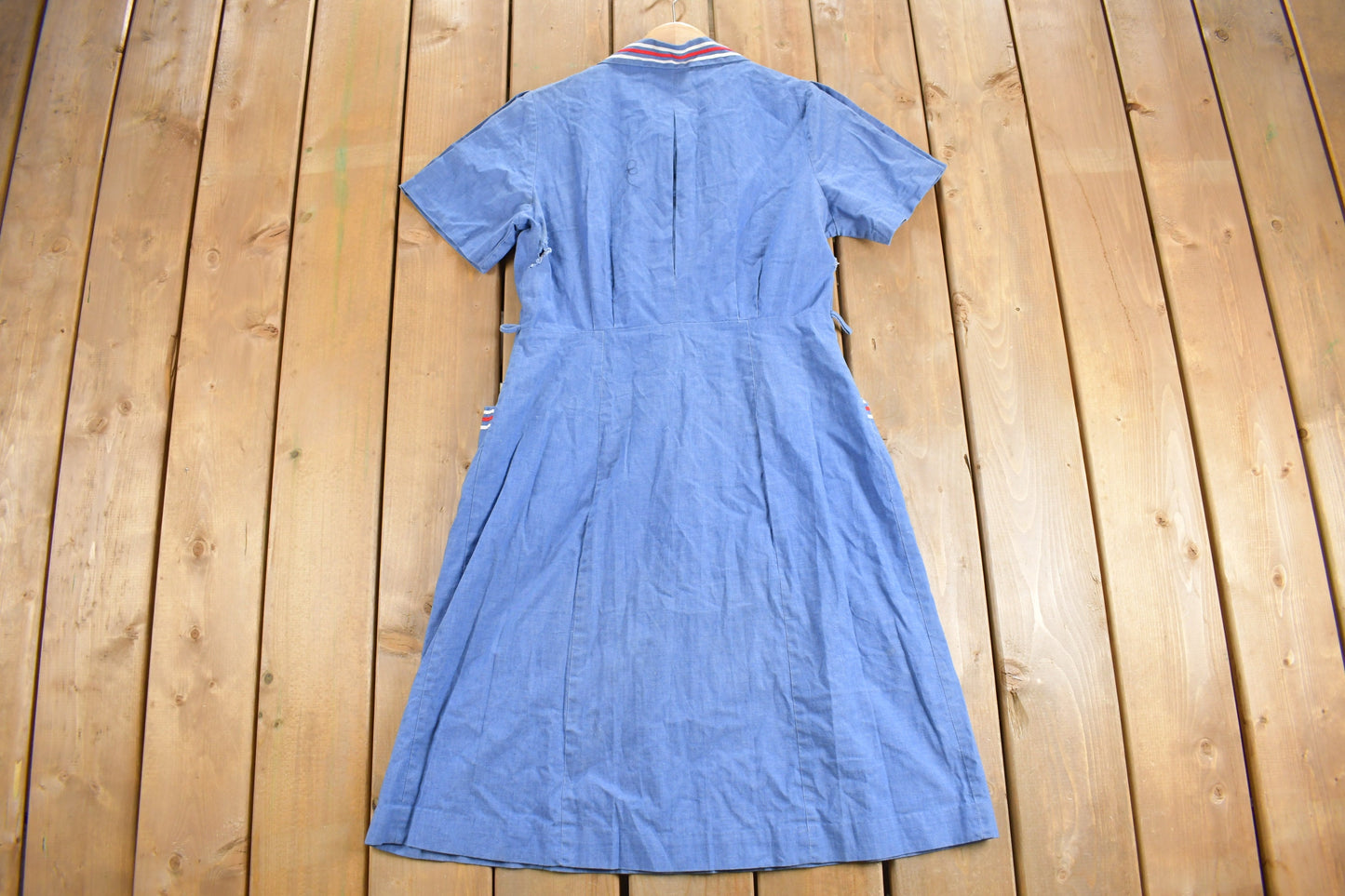 Vintage 1960s Pat Perkins Short Sleeve Shirt Dress / True Vintage Dress / Retro Style / Shirt Dress / Union Made in USA