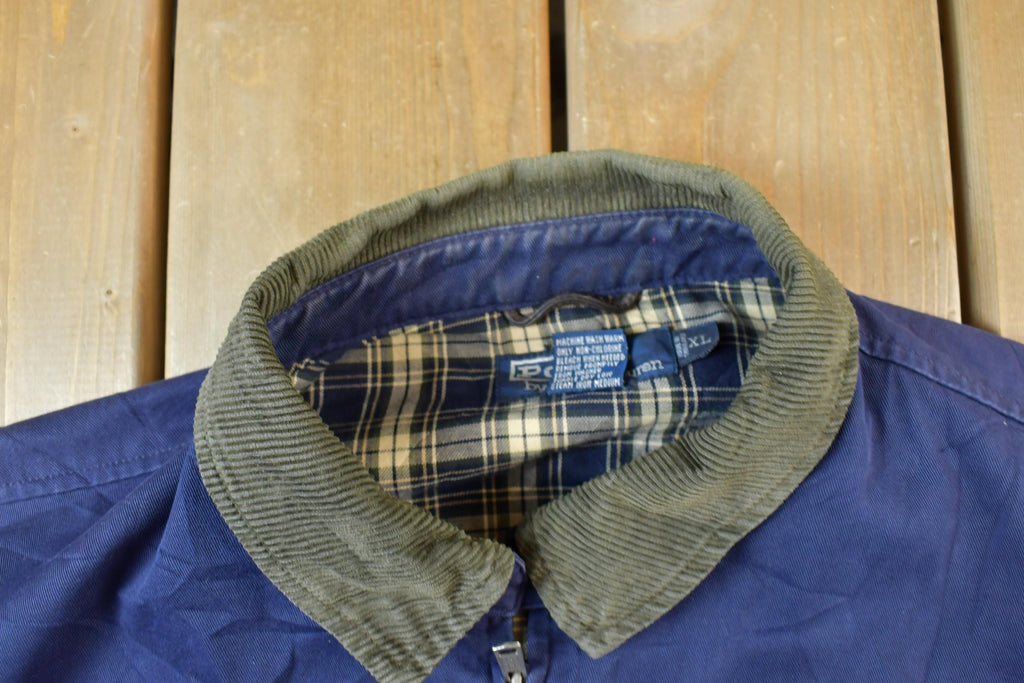 Vintage 1990s Polo By Ralph Lauren Light Collared Full Zip Plaid Lined Jacket