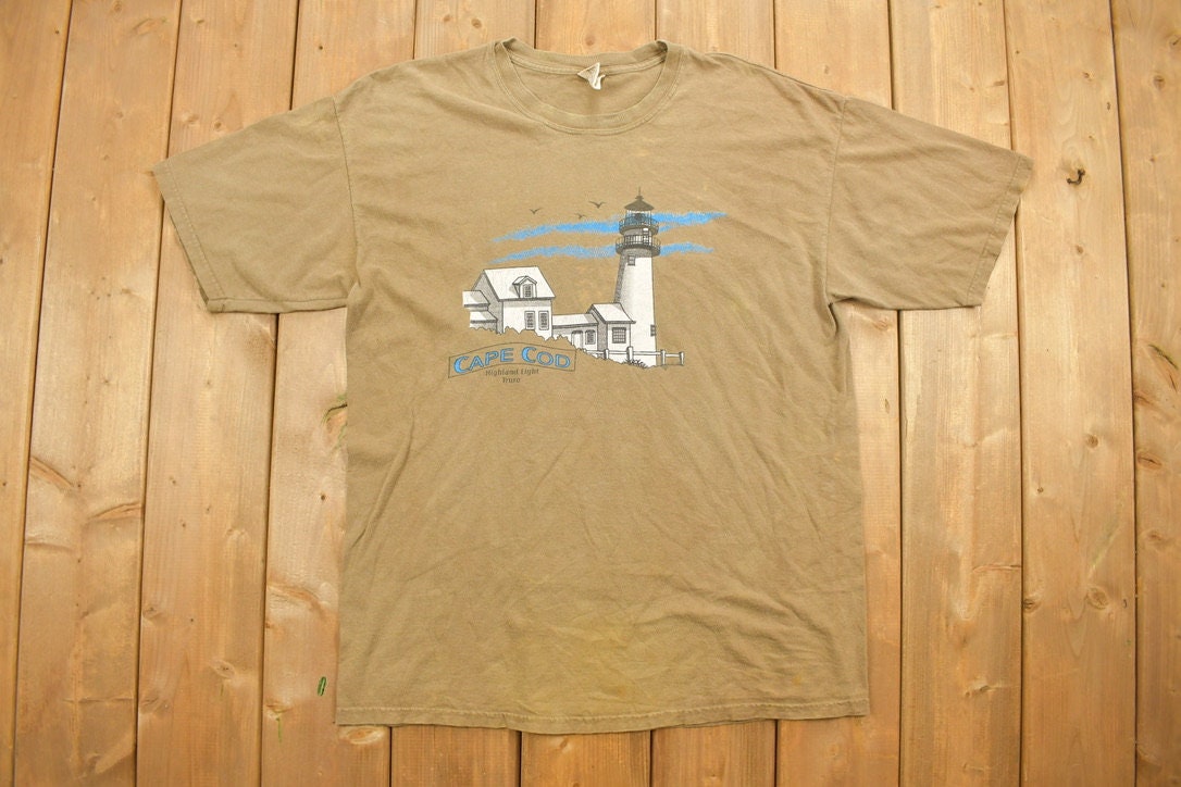 Vintage 1990s Cape Cod Lighthouse Souvenir T Shirt