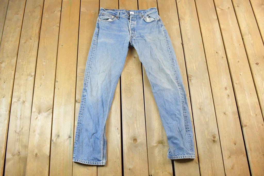 Vintage 1990s Levi Strauss 501 Red Tab Denim Jeans Size 34