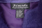 Vintage 1990s Venehsa Furry Knit Lined Button Up Top