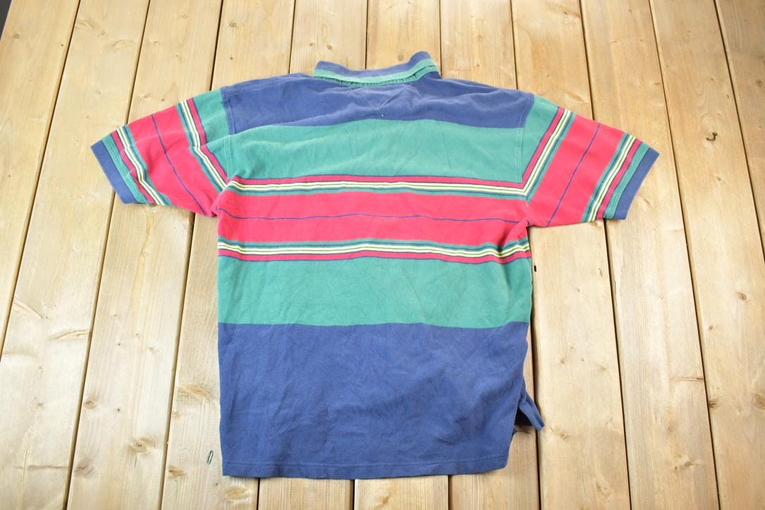 Vintage 1990s Tommy Hilfiger Quarter Button Up Polo Style Shirt