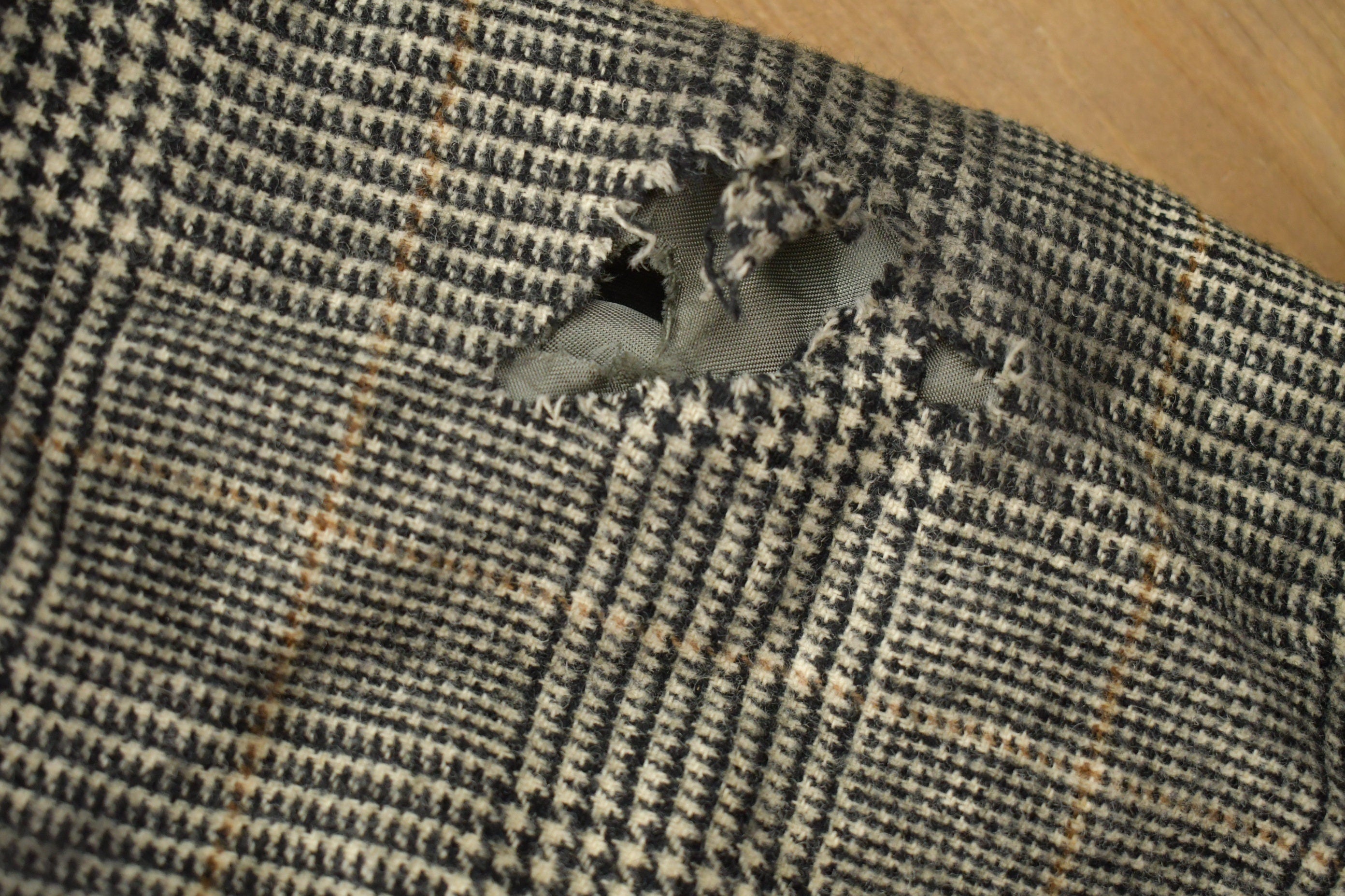 Vintage 1990s 100% Wool Plaid Blazer Jacket