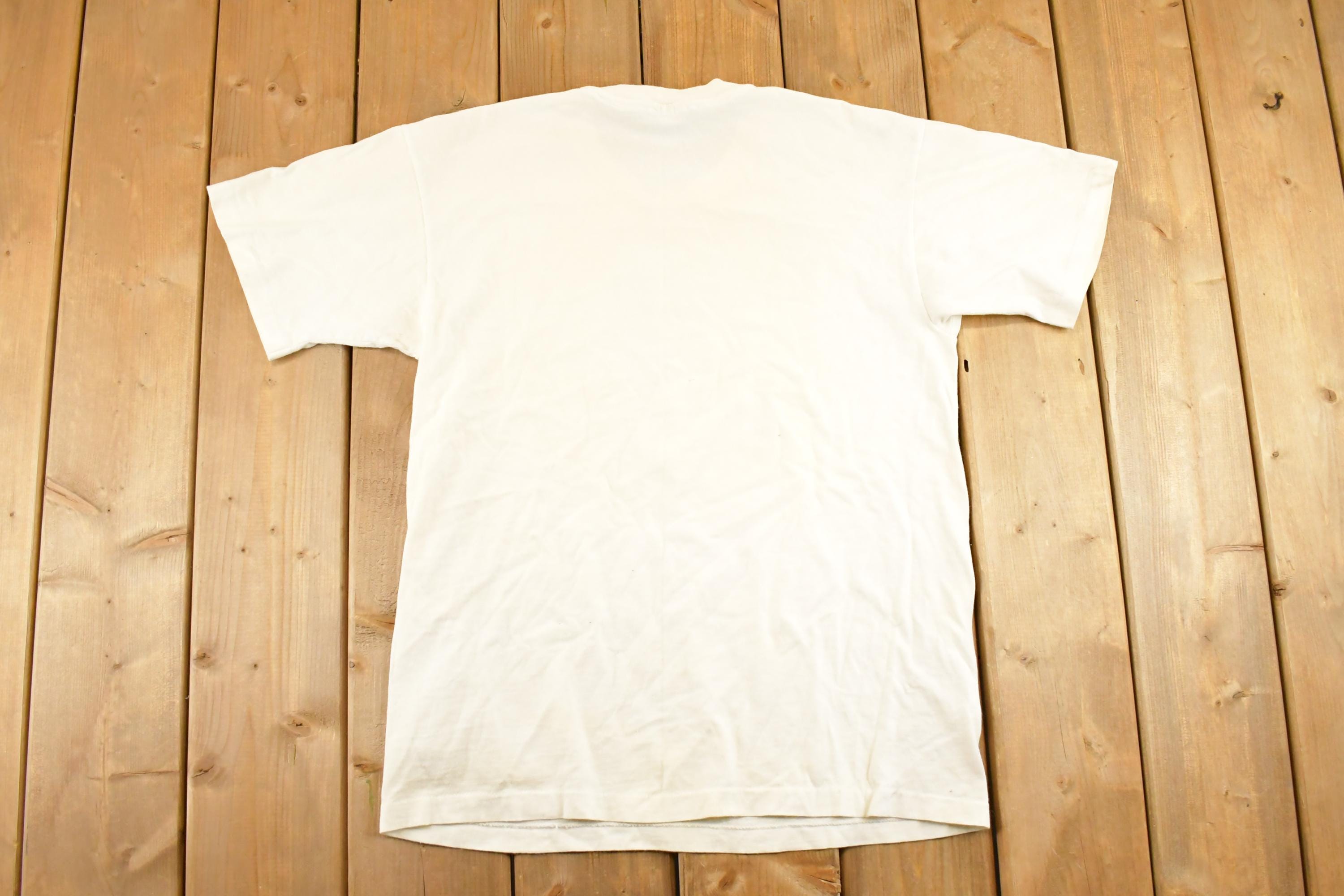 Vintage 1990's Fox Drawing Souvenir Travel T-Shirt Mens M