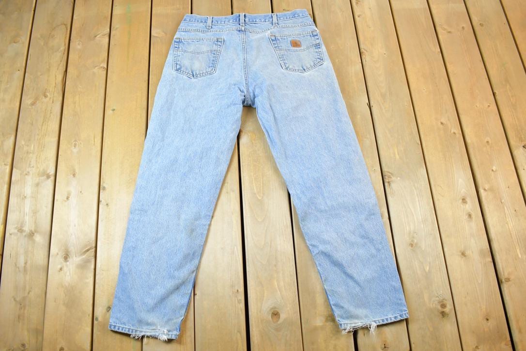 Vintage 1990s Carhartt Denim Work Jeans Size 34 x 29