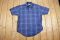 Vintage 1990s North Crest Striped Quarter Button Up