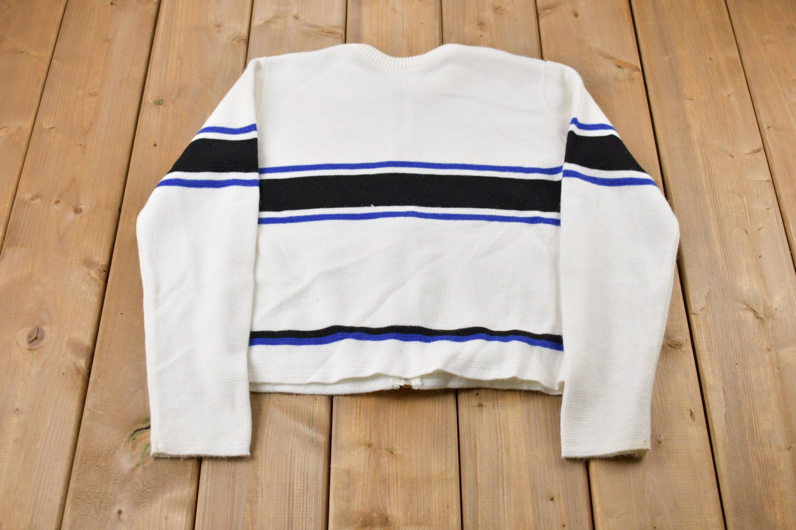 Vintage 1980s Grace Full Zip Knitted Sweater