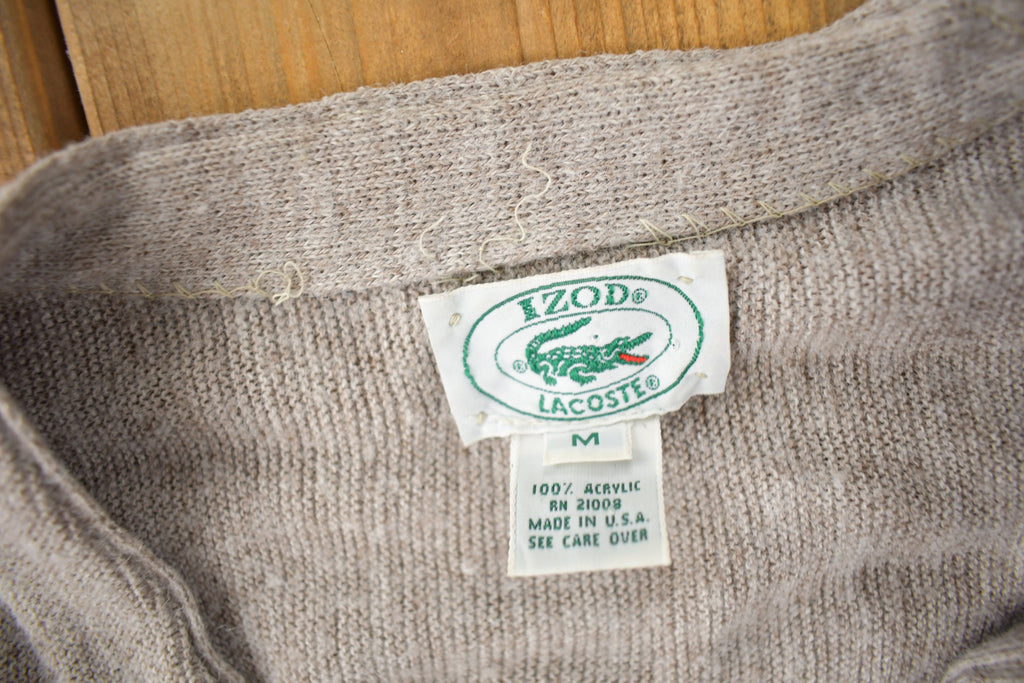 Vintage 1980s IZOD Lacoste Knit Cardigan Sweater