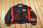 Vintage 1990s NHL Chicago Black Hawks Wool Varsity Jacket