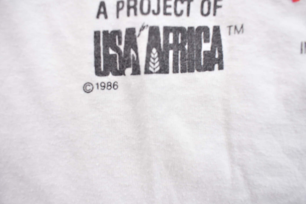 Vintage 1986 Hand's Across America Africa Relief T Shirt