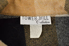 Vintage 1990s Tower Hill Collection Plaid Knitted Jacket
