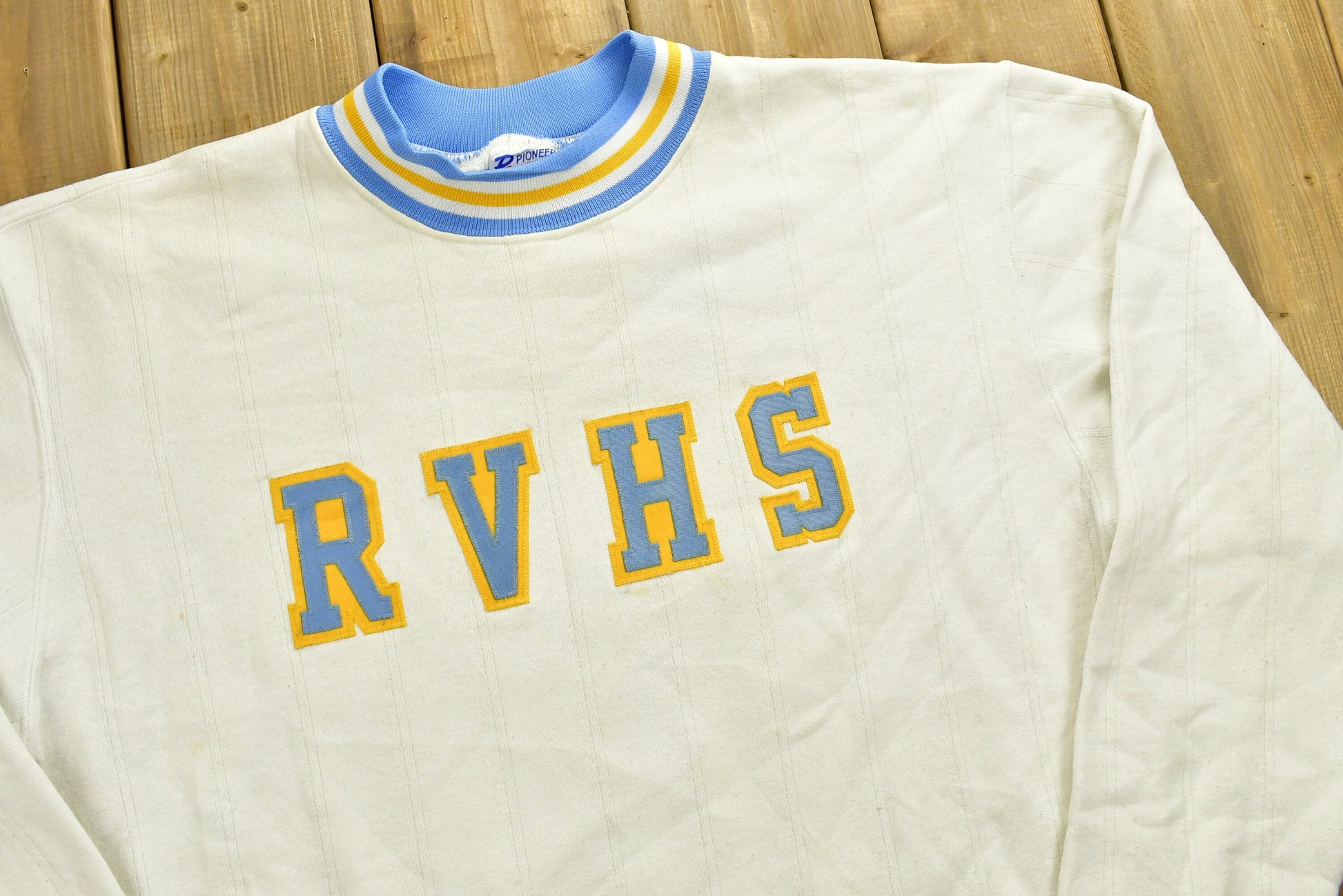 Vintage 1980s RVHS Embroidered Crewneck Sweatshirt / 80s Crewneck / Made In USA / Heavy Weight