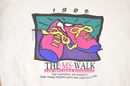 Vintage 1995 The MS Walk Cartoon Shoes Graphic Print Crewneck Sweatshirt Mens L