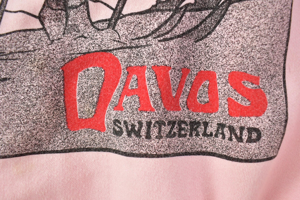 Vintage 1980s Davos Switzerland Cross country Skiing Switcher Crewneck Sweatshirt