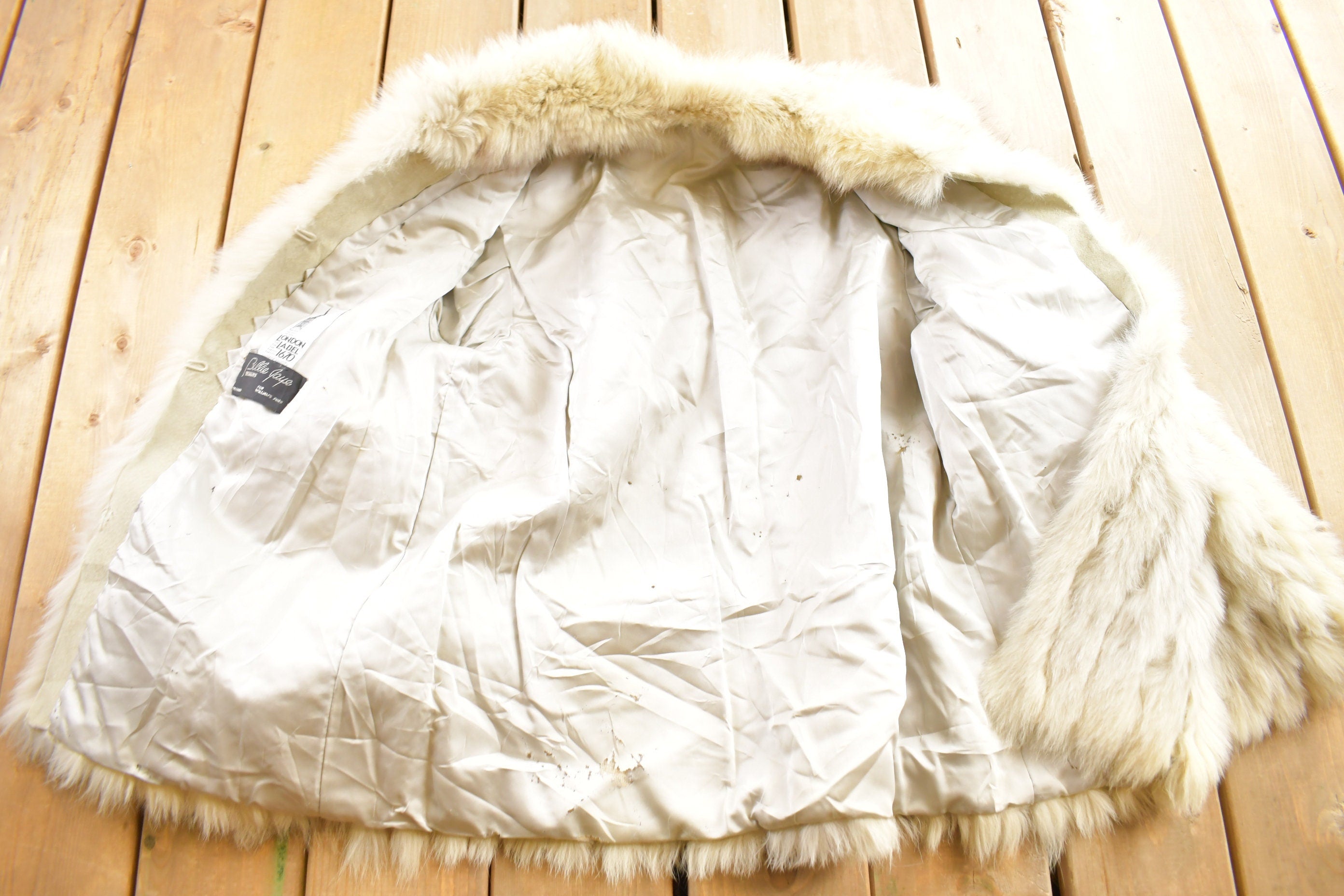 Vintage 1970s London Label Silver Fox Fur Coat