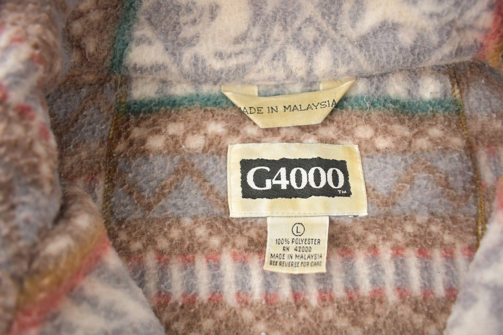 Vintage 1990s G4000 Aztec Pattern Fleece Sweater