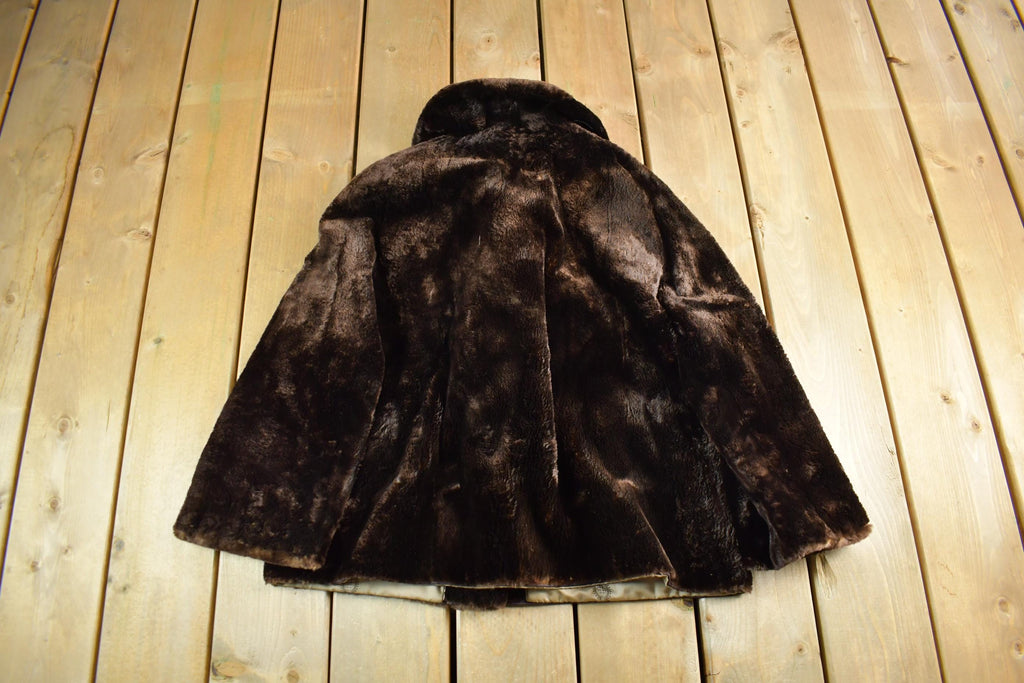 Vintage 1960s The Halle Bros Co. Beaver Sheared Fur Coat Adult Medium