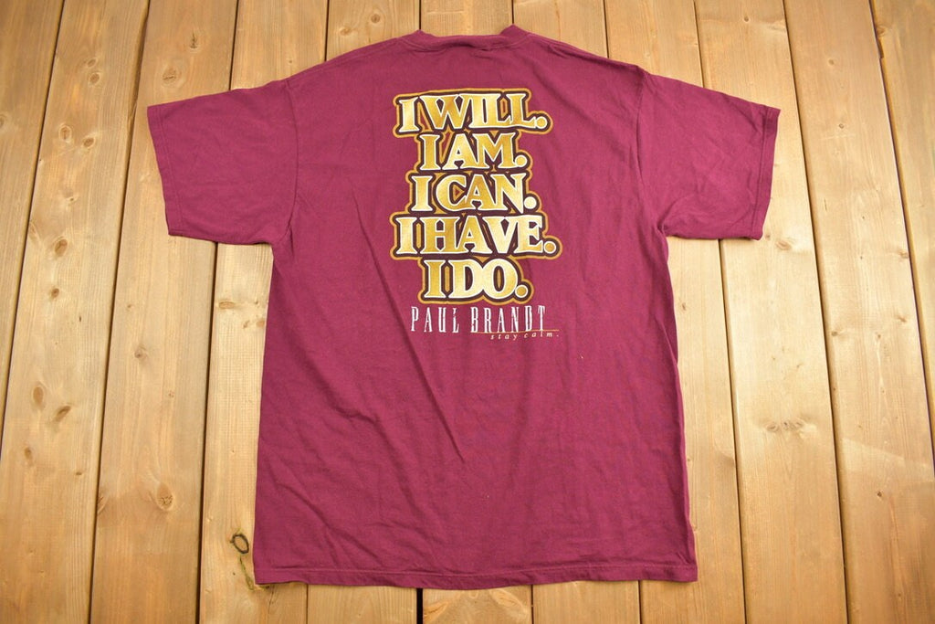 Vintage 1990s Paul Brandt Lyric Graphic T-Shirt