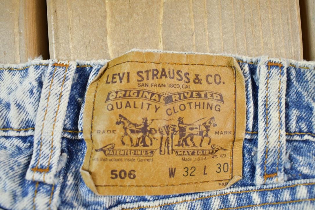 Vintage 1990s Levi Strauss Orange Tab 506 Denim Jeans Size