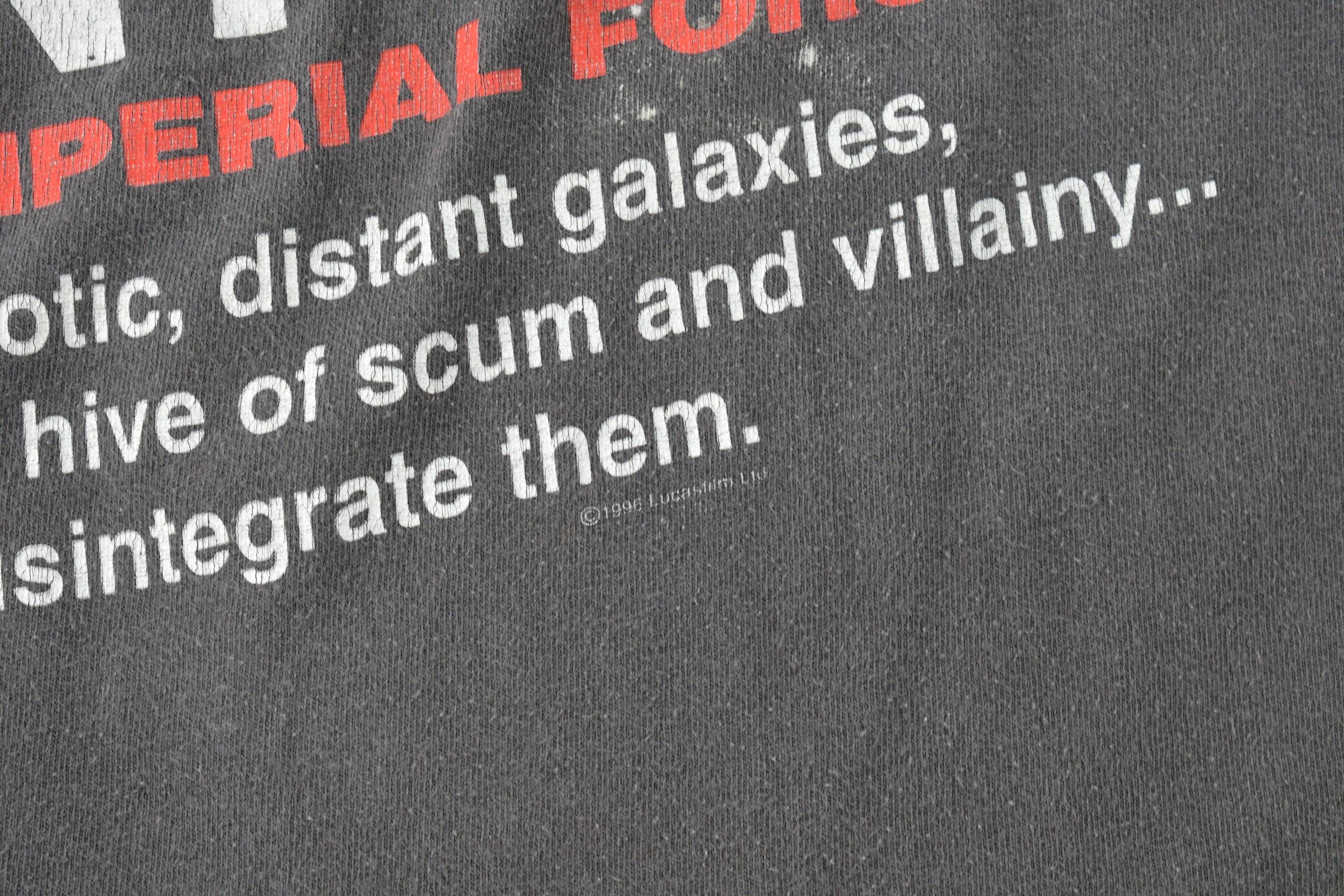 Vintage 1996 Star Wars Darth Vader Imperial Forces Recruitment Lucasfilm Graphic T-Shirt Size XL Made In USA