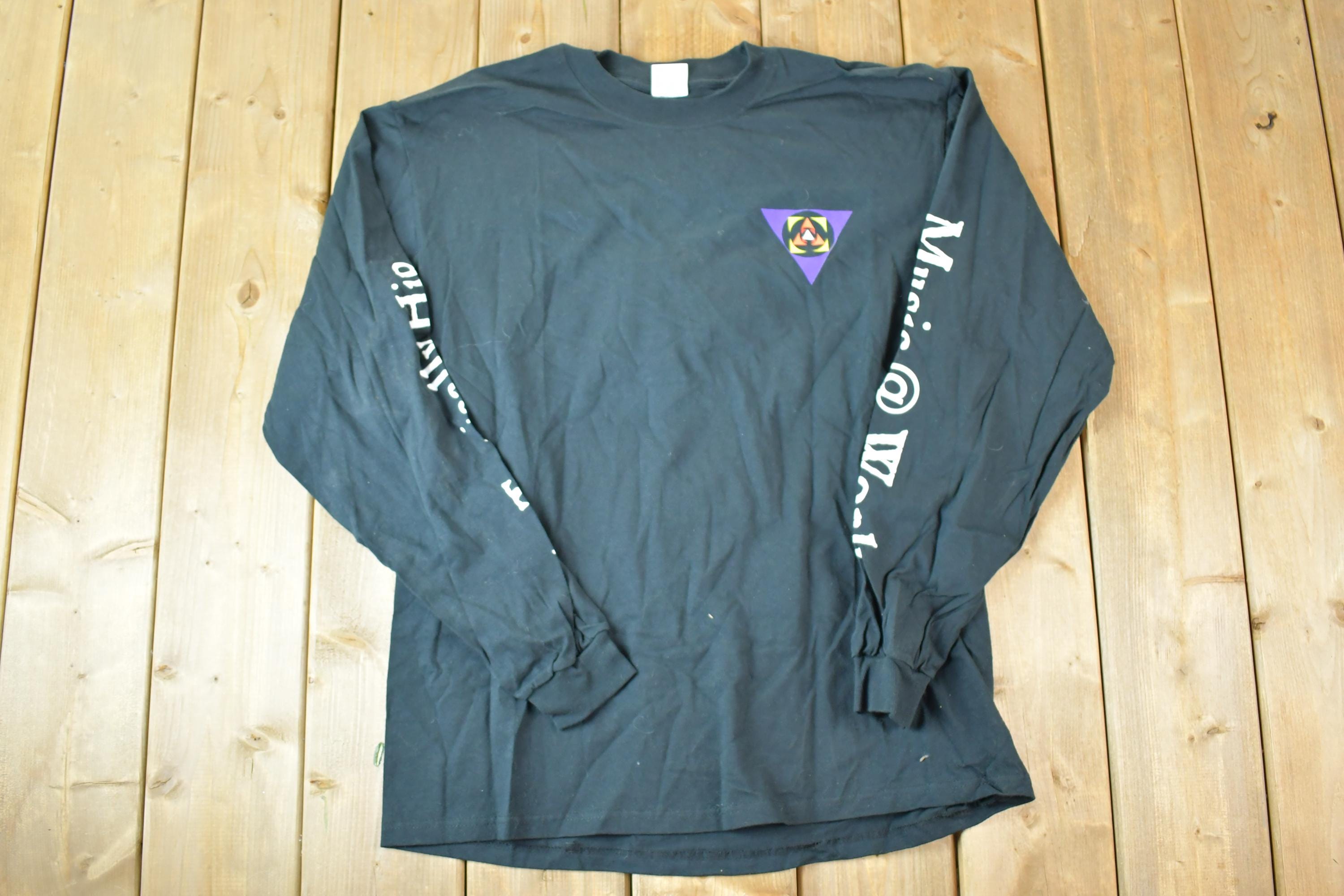 Vintage Deadstock Y2K Tragically Hip Music At Work Album Release Promo Longsleeve Shirt Men's L