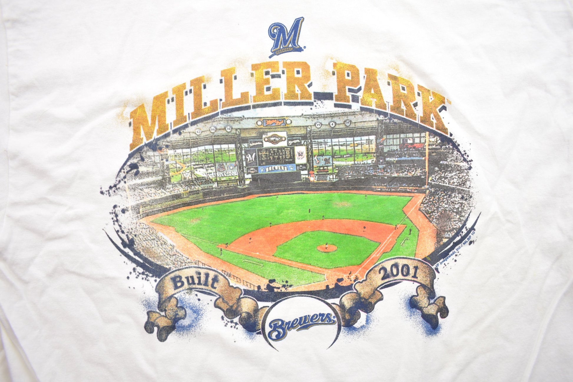 Vintage 2001 Milwaukee Brewers Miller Park Graphic T Shirt /