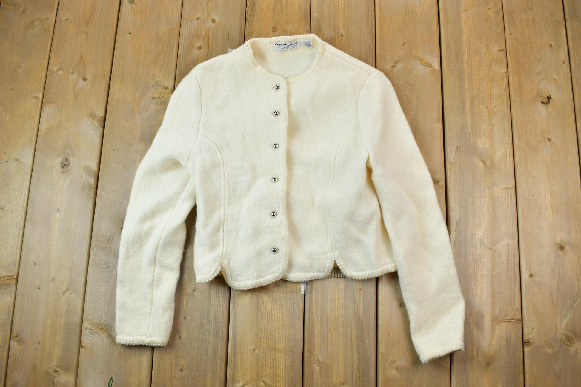 Vintage 1990s Carroll Reid Ski Shops 100% Wool Knit Sweater