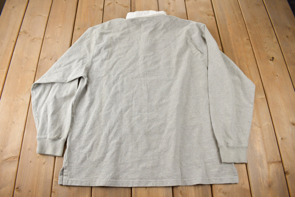Vintage 1990s Polo By Ralph Lauren Embroidered Small Pony Rugby Sweater Size XL