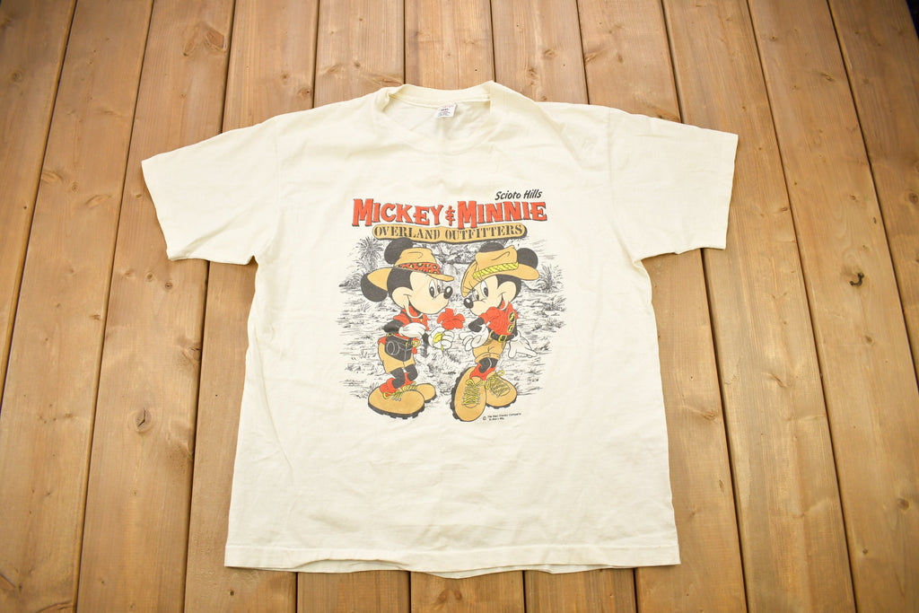 Vintage 1980s Mickey & Minnie Mouse Overland Outfitters Scioto Hills Graphic T-Shirt