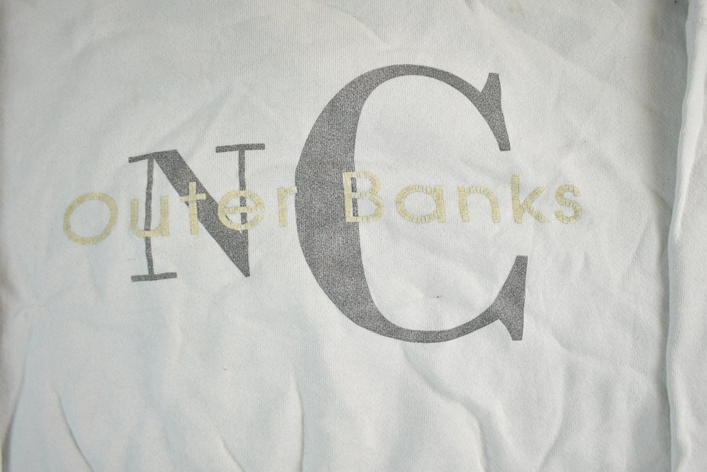 Vintage 1990s Outer Banks NC Graphic Crewneck Sweatshirt Men's L-XL / Travel Souvenir / 90s Sweater / Vintage Sweater