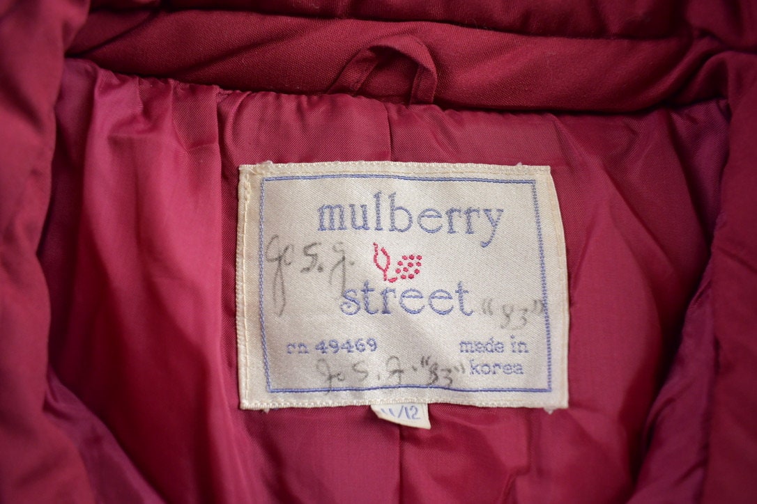 Vintage 1970s Mulberry Street Windbreaker Liner Jacket Womens Size 11/12